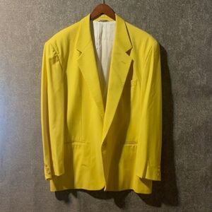 Zanetti Italian Yellow Suit Jacket - size 44L